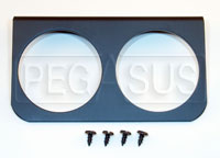 2-Mounting Hole Panel for 2 5/8 inch Gauges, Black