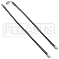 Pre-Assembled Black Poly Coated Size 3 Braided PTFE Hoses