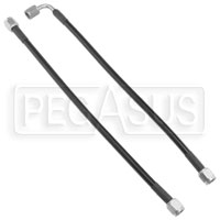 Pre-Assembled Black Poly Coated Size 4 Braided PTFE Hoses