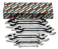 Beta Tools 55MP/S13, 13 Piece Chrome Open End Wrench Set, Metric