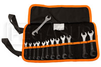 Beta Tools 73/B13N, Set of 13 Small Open End Metric Wrenches in Wallet