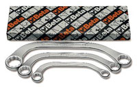 Beta Tools 83AS/S3 Set of 3 Half Moon Box End Wrenches, SAE