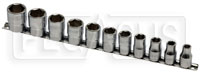 Beta 920A-AS/SB11 11-Pc Socket Set, 1/2" Drive, 6-Point SAE
