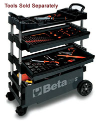 Beta Tools C27S-B Outdoor Folding Tool Trolley, Black