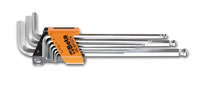 Beta Tools 96LBP/SC9 9-Piece Ball End Long Hex Key Set, Metric