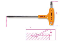 Beta Tools 96TBP/5 T-Handle Ball End Hex Key Wrench, 5mm