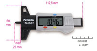Beta Tools 1706DGT Tire Tread Depth Gauge, Digital