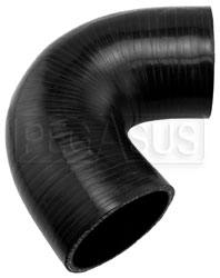 Black Silicone Hose, 3.00" I.D. 135 degree Elbow, 4" Legs