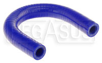 Blue Silicone Hose, 1/2" I.D. 180 degree Elbow, 4" Legs