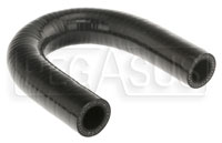 Black Silicone Hose, 5/8" I.D. 180 degree Elbow, 4" Legs