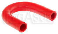 Red Silicone Hose, 3/4" I.D. 180 degree Elbow, 4" Legs