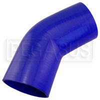 Blue Silicone Hose, 4 1/2" I.D. 45 degree Elbow, 6" Legs