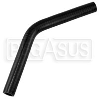 Black Silicone Hose, 5/8" I.D. 45 degree Elbow, 6" Legs