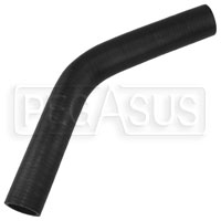 Black Silicone Hose, 1 1/8" I.D. 45 degree Elbow, 6" Legs