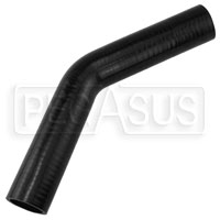 Black Silicone Hose, 1 3/8" I.D. 45 degree Elbow, 6" Legs
