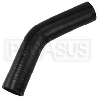 Black Silicone Hose, 1 3/4" I.D. 45 degree Elbow, 6" Legs