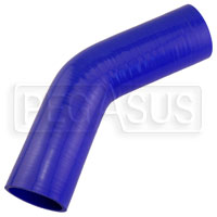 Blue Silicone Hose, 2 1/2" I.D. 45 degree Elbow, 6" Legs