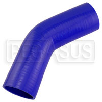 Blue Silicone Hose, 2 3/4" I.D. 45 degree Elbow, 6" Legs