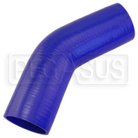 Blue Silicone Hose, 3.00" I.D. 45 degree Elbow, 6" Legs
