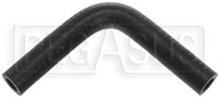 Black Silicone Hose, 1/2" I.D. 90 degree Elbow, 4" Legs