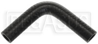 Black Silicone Hose, 5/8" I.D. 90 degree Elbow, 4" Legs