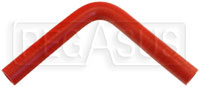 Red Silicone Hose, 5/8" I.D. 90 degree Elbow, 6" Legs