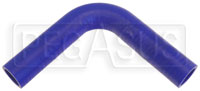 Blue Silicone Hose, 1 1/8" I.D. 90 degree Elbow, 6" Legs