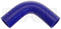 Blue Silicone Hose, 1 3/8" I.D. 90 degree Elbow, 4" Legs