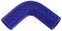 Blue Silicone Hose, 1 1/2" I.D. 90 degree Elbow, 4" Legs