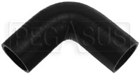 Black Silicone Hose, 1 3/4" I.D. 90 degree Elbow, 4" Legs
