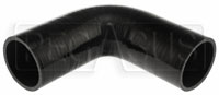 Black Silicone Hose, 2 1/4" ID 90 degree 6" Legs