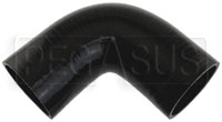 Black Silicone Hose, 3 1/4" I.D. 90 degree Elbow, 6" Legs