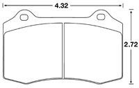 Hawk Brake Pad, Alfa, Cobra R, Jaguar, Lotus, Viper (D592)