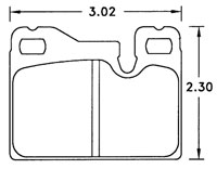 Hawk Brake Pad, Porsche 924, 928 / 944 Rear (D252)