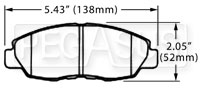 Hawk Brake Pad, Acura, Honda (D465)
