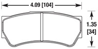 Hawk Brake Pad, Brembo F3 (B10)