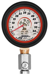 Longacre 2" Glow In Dark Tire Pressure Gauge, 0-60 psi