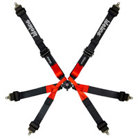 Lifeline Stowe 6-Point 2x2 Formula FIA Harness, Black