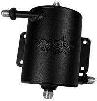 obp Fuel Swirl Pot, 1L, Bulkhead Mount, AN, Dark Matter