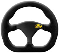 OMP Formula Quadro Flat Bottom Suede Steering Wheel, 250mm