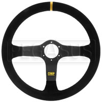 OMP Carbon D 350mm Steering Wheel, Black Suede