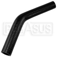 Black Silicone Hose, 1" x 3/4" 45 deg. Reducing Elbow