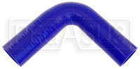 Blue Silicone Hose, 1 3/8 x 1 1/4" 90 deg. Reducing Elbow