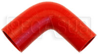 Red Silicone Hose, 2 1/2 x 2" 90 deg. Reducing Elbow