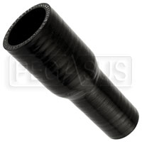 Black Silicone Hose, 1 1/2 x 1 inch ID Straight Reducer