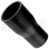 Black Silicone 2 1/4 x 1 3/4" ID Straight Reducer, 4" Length