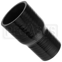 Black Silicone 2 3/8 x 2" ID Straight Reducer, 4" Length