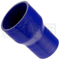 Blue Silicone Hose, 3 x 2 1/4 inch ID Straight Reducer