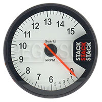 Stack Clubman Tachometer, White Face