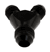 AN Y-Fitting, Male Inlet to Male Outlets, Black Alum